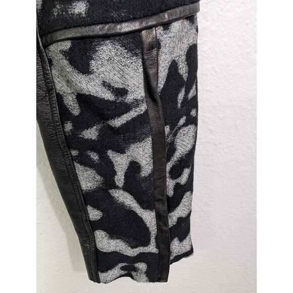 Diane Von Furstenberg Theodora Leopard Moto Jacket Wool Leather 8 - Picture 4 of 10